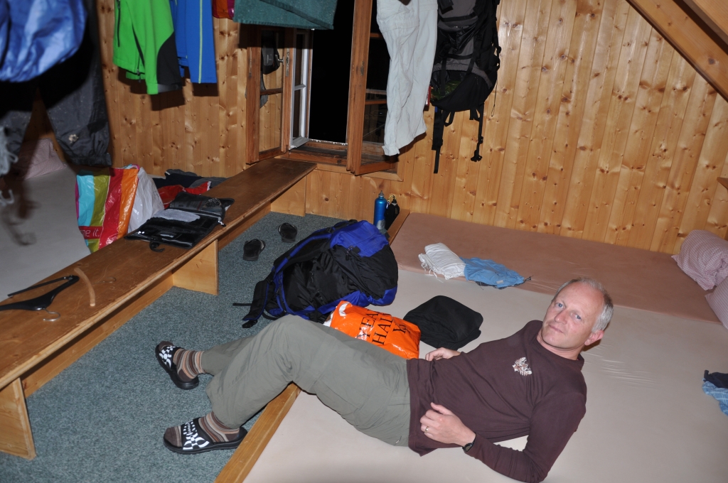 Im Matratzenlager auf der Potsdamer Hütte.