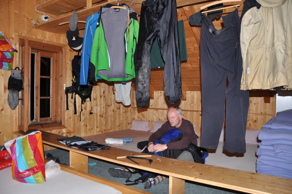 Im Matratzenlager auf der Potsdamer Hütte.