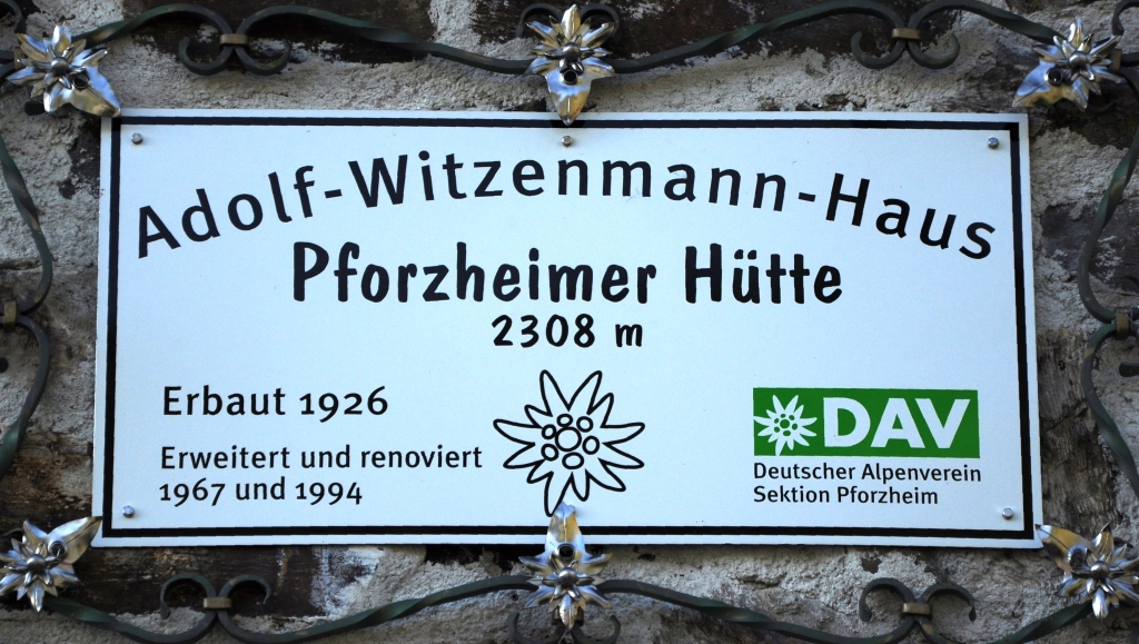 Ankunft auf der der Pforzheimer Hütte.