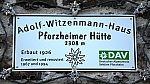 Ankunft auf der der Pforzheimer Hütte. Ankunft auf der der Pforzheimer Hütte.