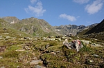 Aufstieg zum Gleierschjöchl. Aufstieg zum Gleierschjöchl.
