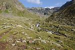 Aufstieg zum Gleierschjöchl. Blick nach Norden zum Roßkogel. Ich habe Respekt vor den 3081 Metern und gehe schweren Herzens weiter Richtung Gleirschjöchl. Aufstieg zum Gleierschjöchl. Blick nach Norden zum Roßkogel. Ich habe Respekt vor den 3081 Metern und gehe schweren Herzens weiter Richtung Gleirschjöchl.