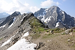Am Gleitschjöchl, Blick nach Süden. Am Gleitschjöchl, Blick nach Süden.