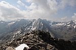 Auf dem Gleirscher Roßkopf, Blick nach Süden. Auf dem Gleirscher Roßkopf, Blick nach Süden.