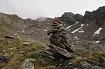 Blick durch das Weite Kar nach oben zur Kraspesspitze. Blick durch das Weite Kar nach oben zur Kraspesspitze.
